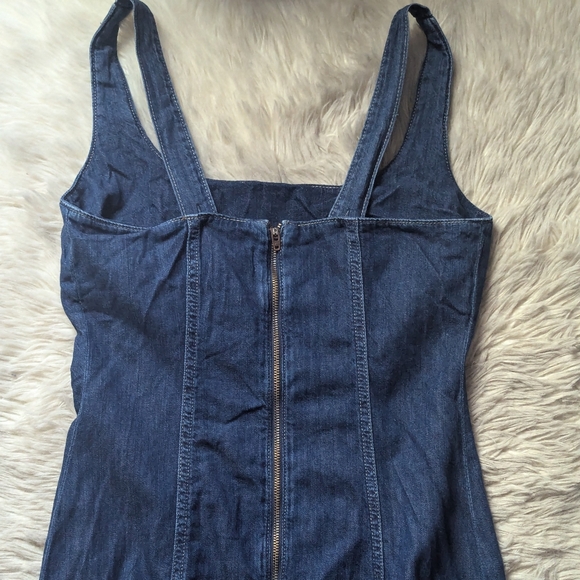 NWT Reformation Amory Denim Midi Dress - Picture 13 of 14